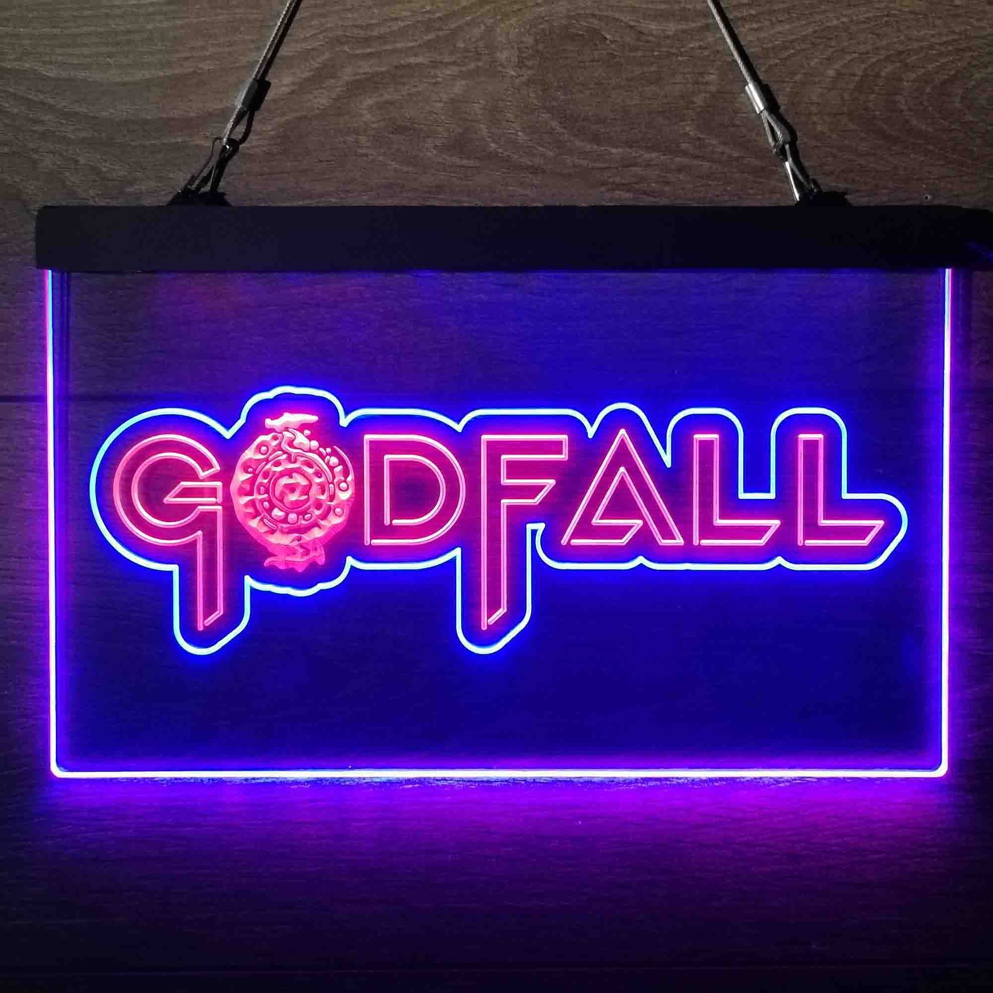 Godfall LogoDual LED Neon Light Sign